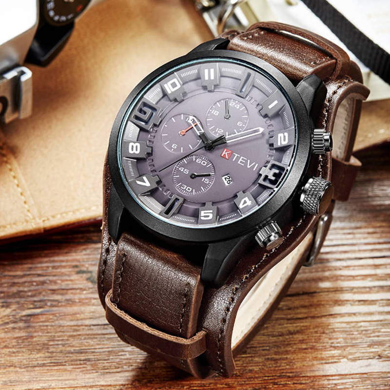 Retro męskie zegarki klasyczne – Leather Watch Band Men recenzja i cena