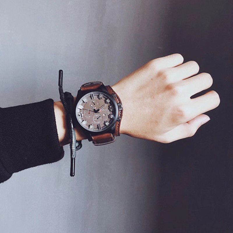 Retro męskie zegarki klasyczne – Leather Watch Band Men recenzja i cena