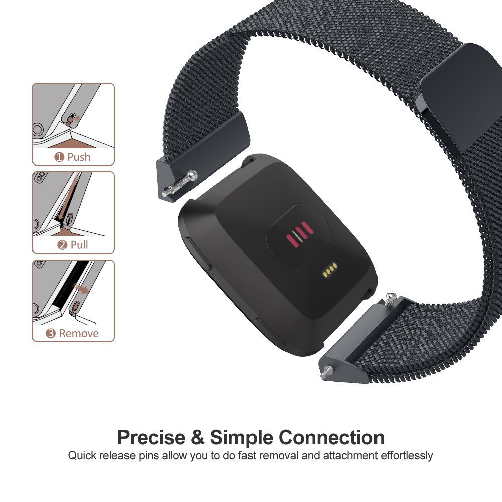 Pasek Milanese Mesh do Fitbit  – Milanese Loop Magnetic recenzja i cena